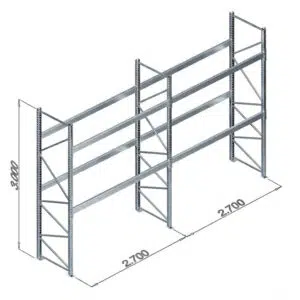 Scaffalatura Portapallet H3000 x L2700 – 2 moduli
