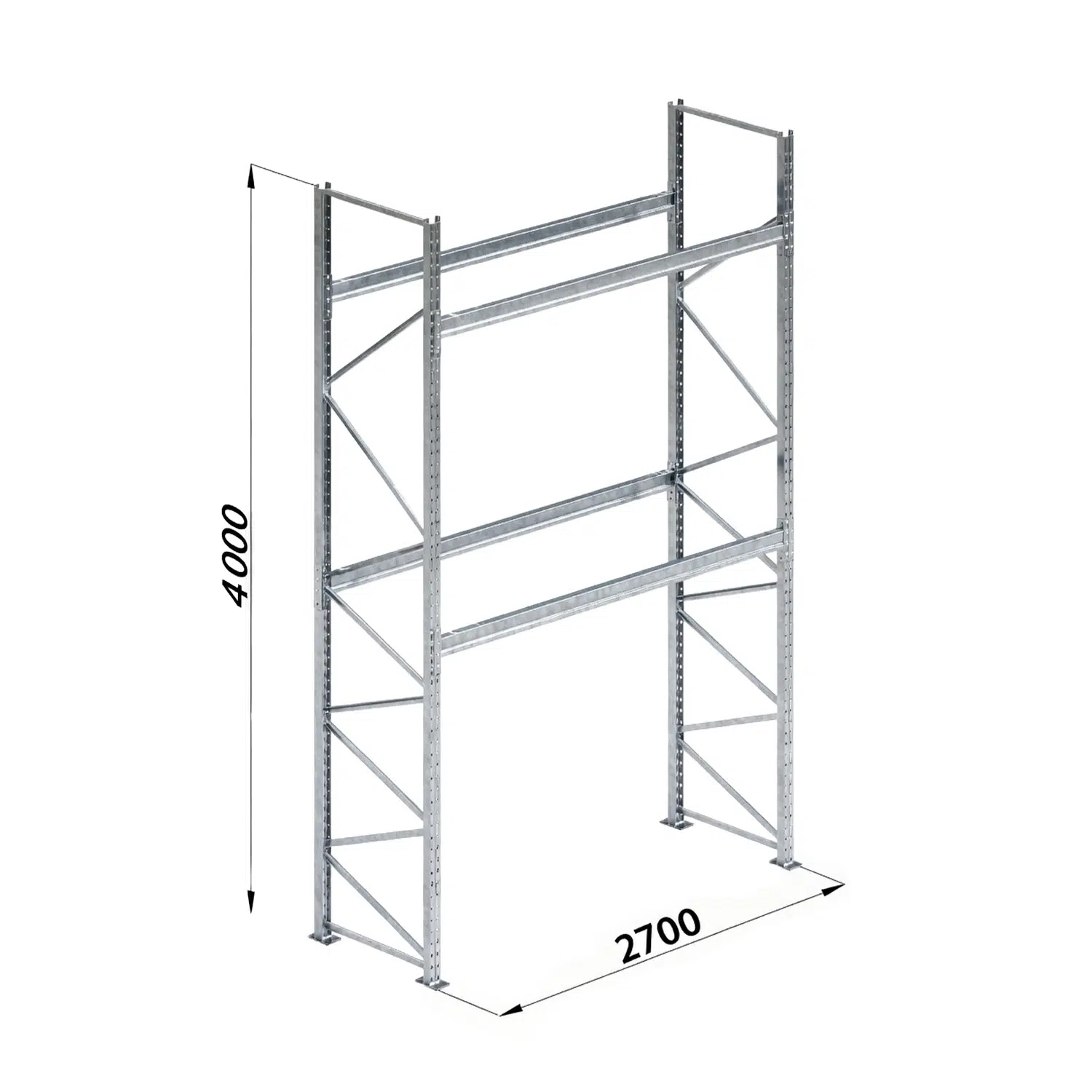 Scaffalatura Portapallet H4000 x L2700 – 1 modulo - immagine 1